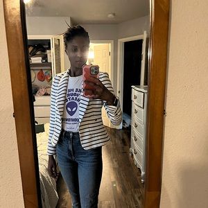 Zara Striped short blazer